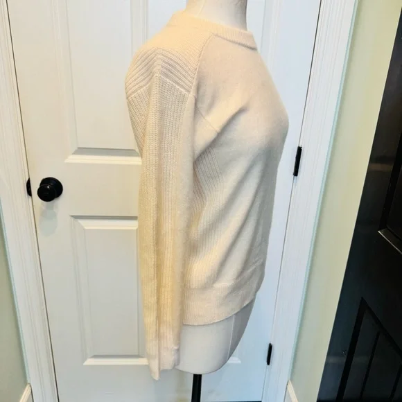 Club Monaco Women's Ivory Crewneck Sweater
